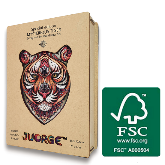 Puzzle Tigre avec logo certification FSC