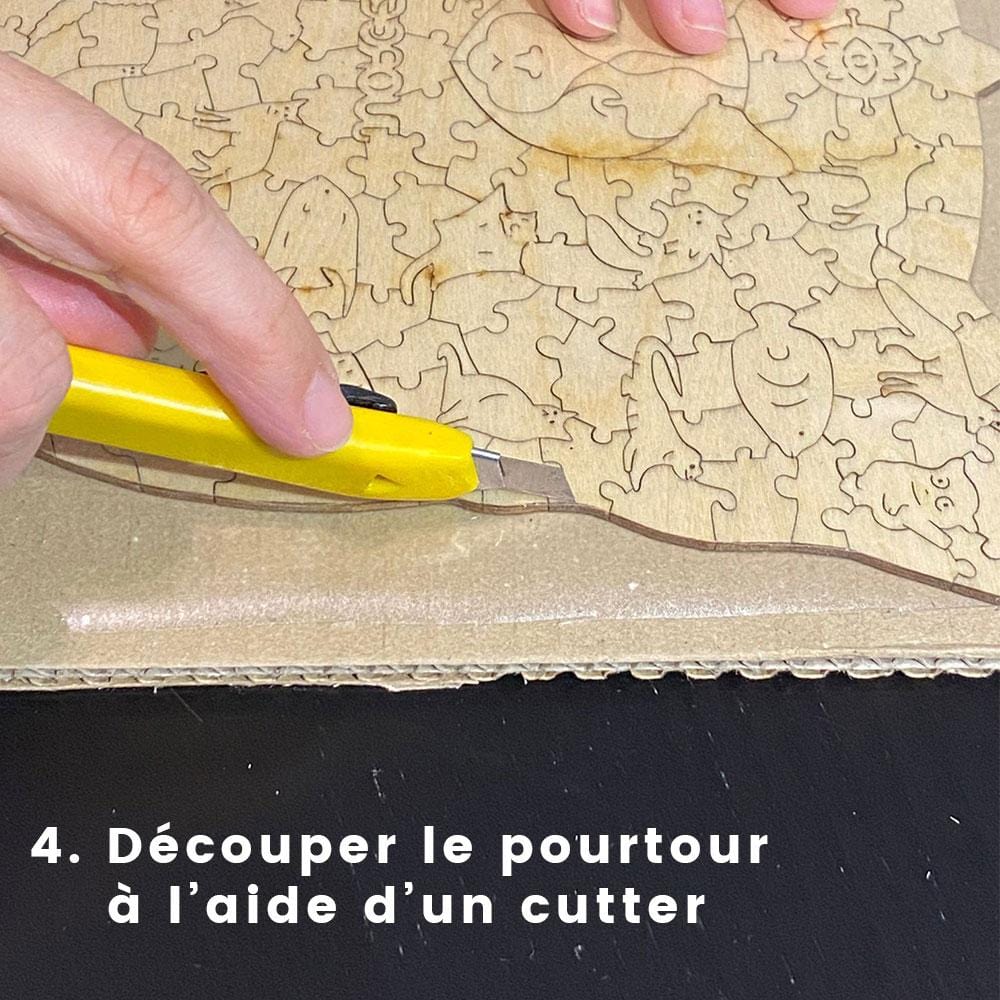 Cadre de puzzle Adhésif inclus Kit pour le montage et laccrochage de puzzles  -  France